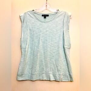 NWOT Inc International Concepts Mint Rolled Sleeve Top